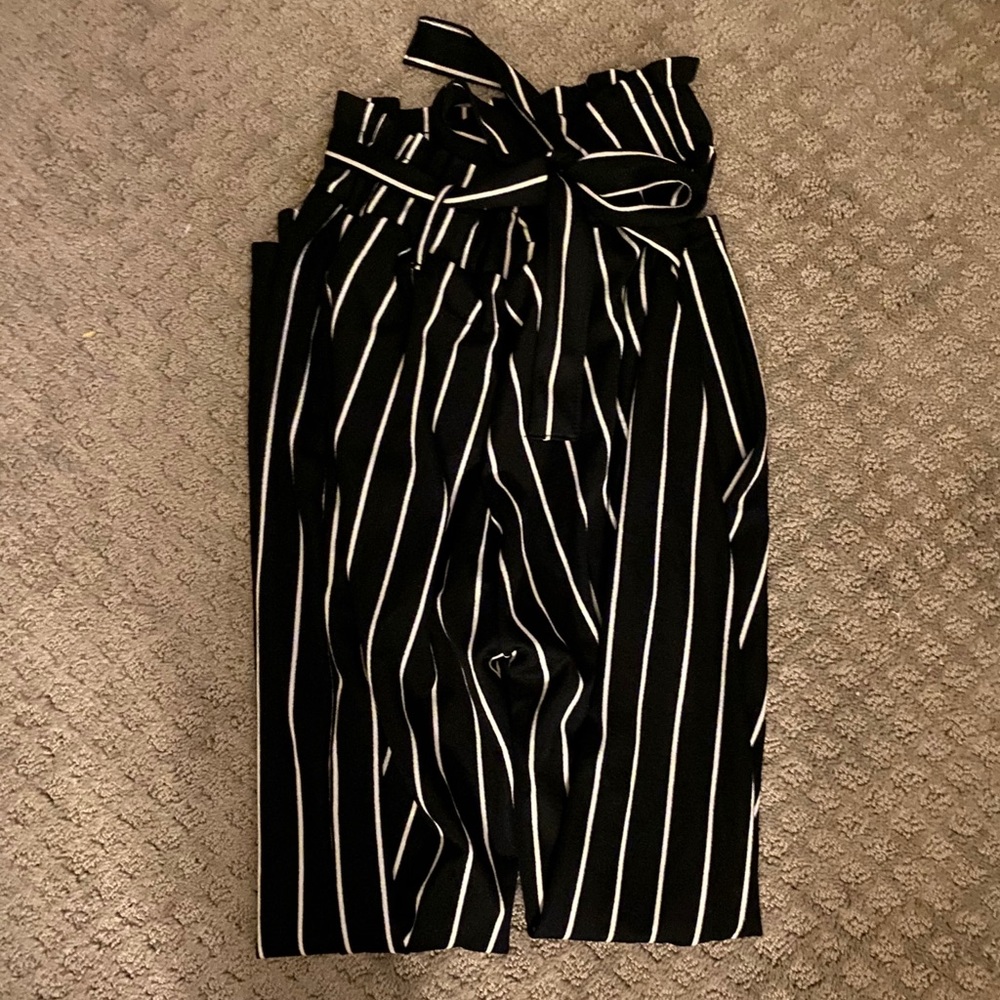 striped dress pants
